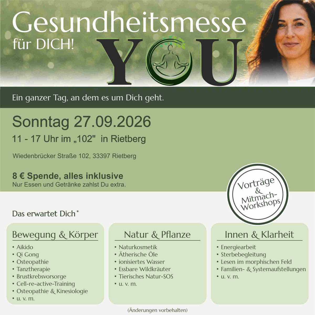 YOU - Gesundheitsmesse | 27.09.26 | ab 11 Uhr |