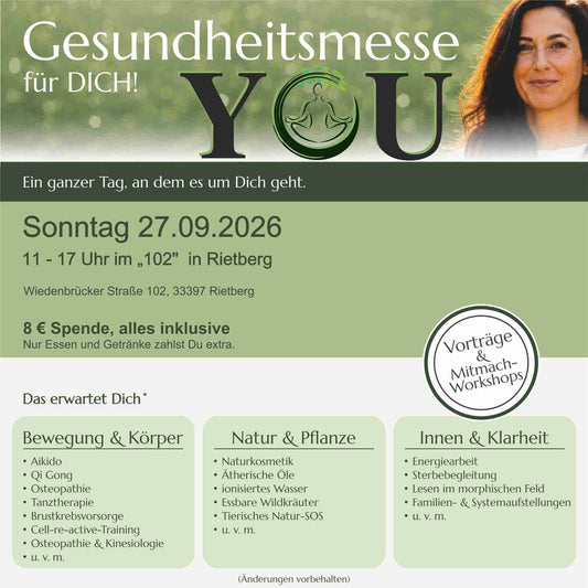YOU - Gesundheitsmesse | 27.09.26 | ab 11 Uhr |