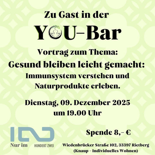 You-Bar Vortrag | Dienstag | 09.12.25 | ab 19 Uhr |