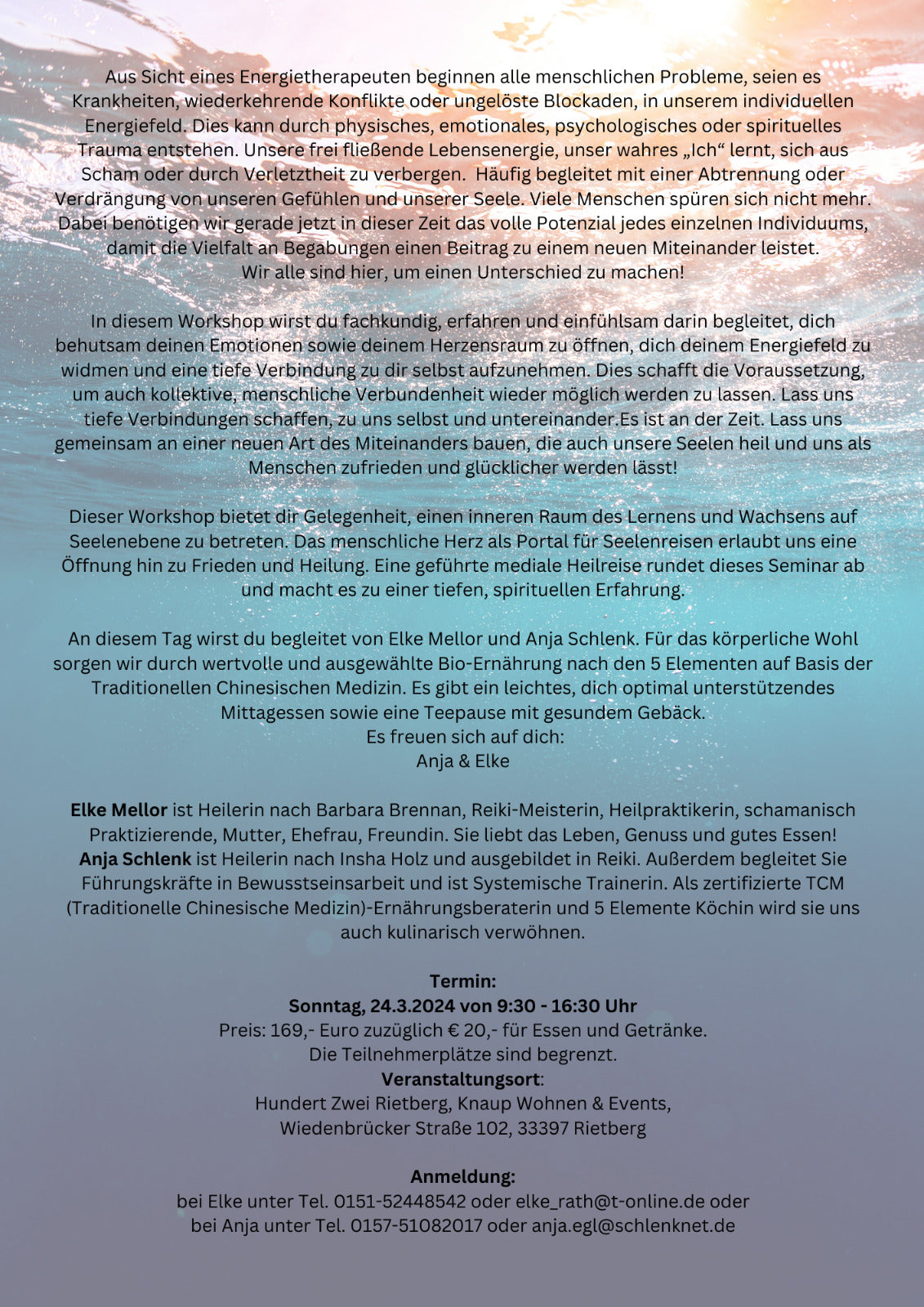 Rise Up - spiritueller Workshop | Sonntag 24.03.24 | 9.30 - 16.30 Uhr